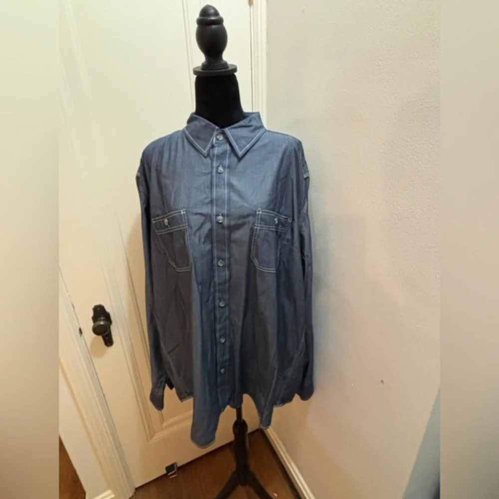Weatherproof vintage Long sleeve gray XXL 100% cotton shirt Beautiful